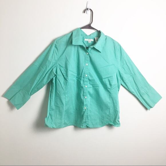 Merona Button Down Shirt Seafoam Green XL - Picture 1 of 11